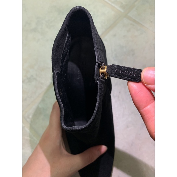 Gucci Black Suede Ankle Boots - Picture 5 of 8